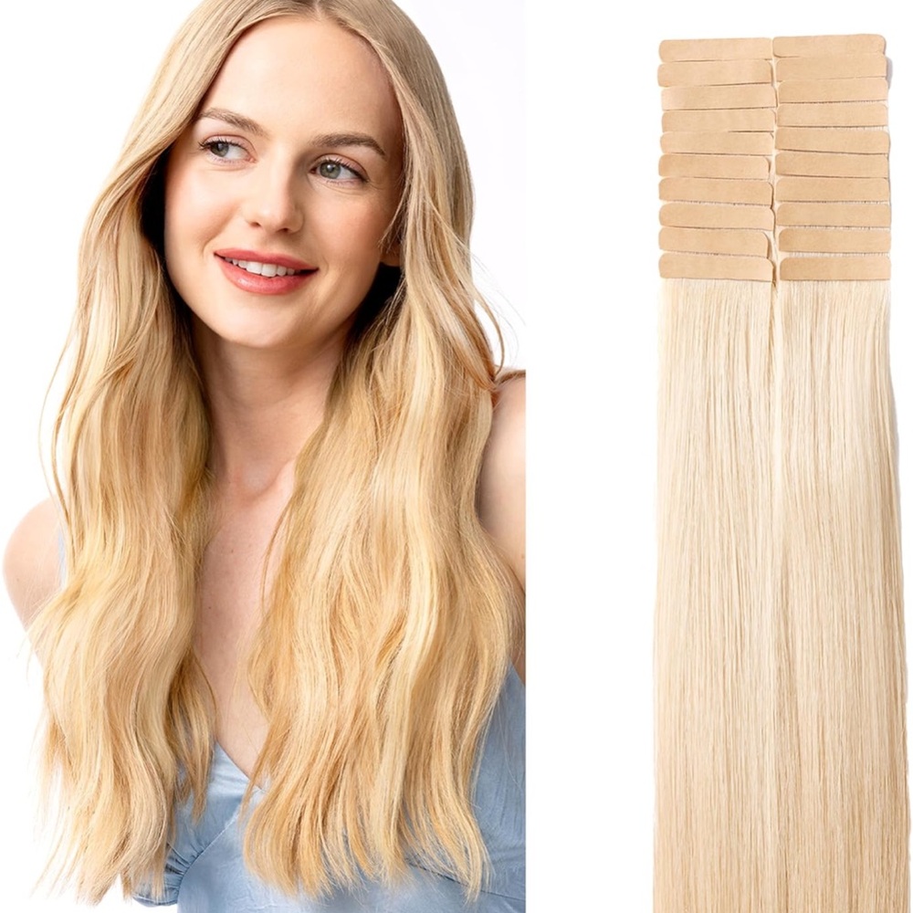 Luxy Tape-In Hair Extension Collection 30" Platinum Pearl Blonde 20pcs
